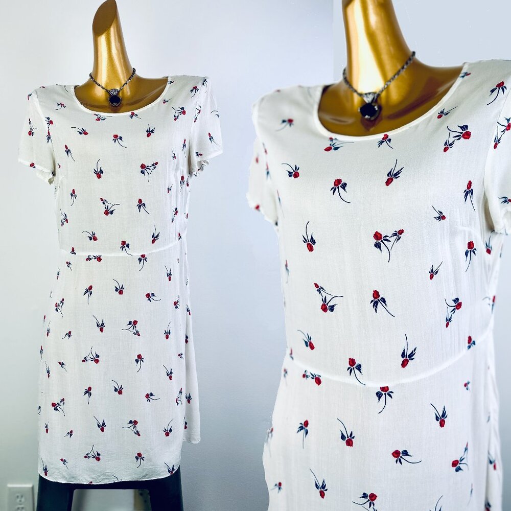 Free People floral dress boho cottagecore prairie peasant mini sundress